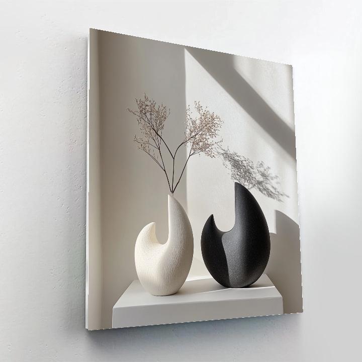 Hepworth Inspired Abstract Forms Number painting