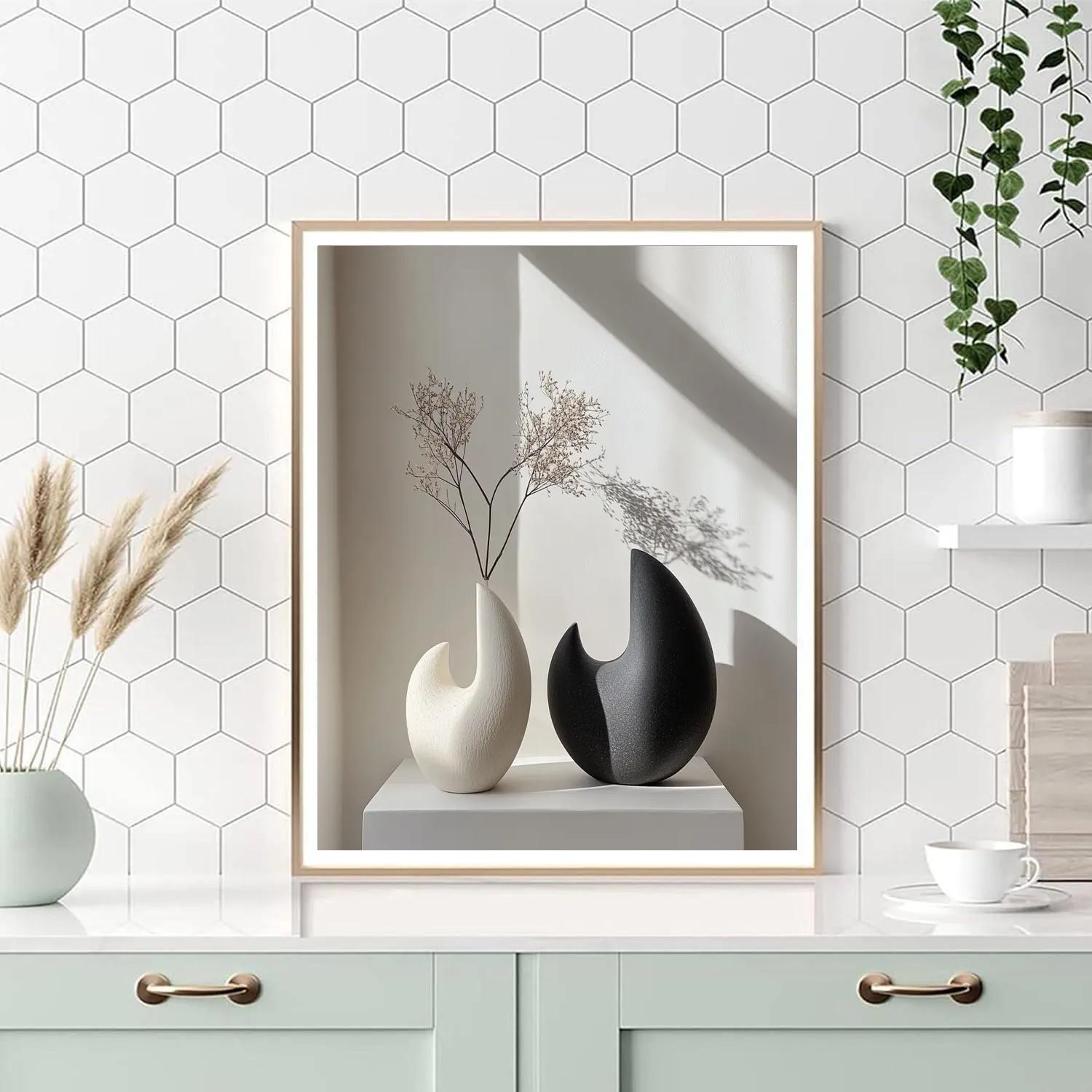 Hepworth Inspired Abstract Forms Number painting