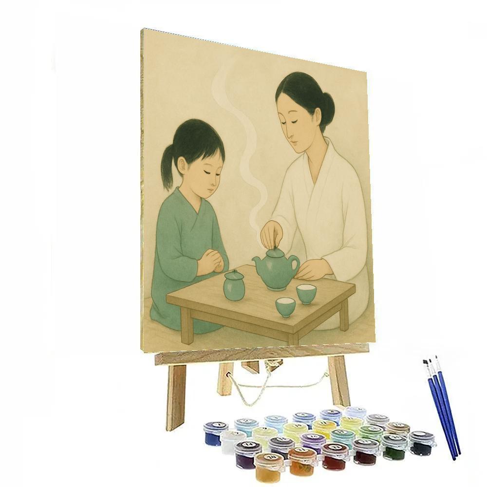 Quiet Tea Ceremony Numbered painting kits