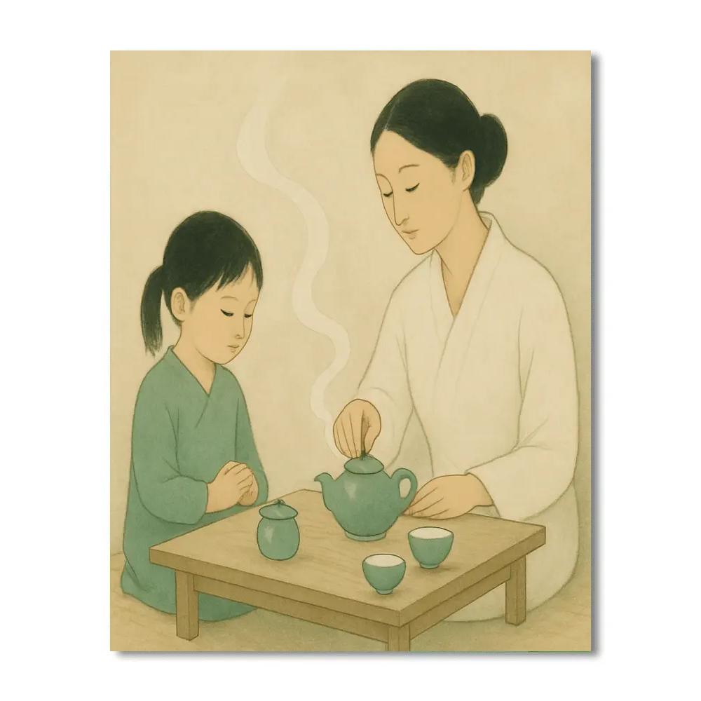 Quiet Tea Ceremony Numbered painting kits