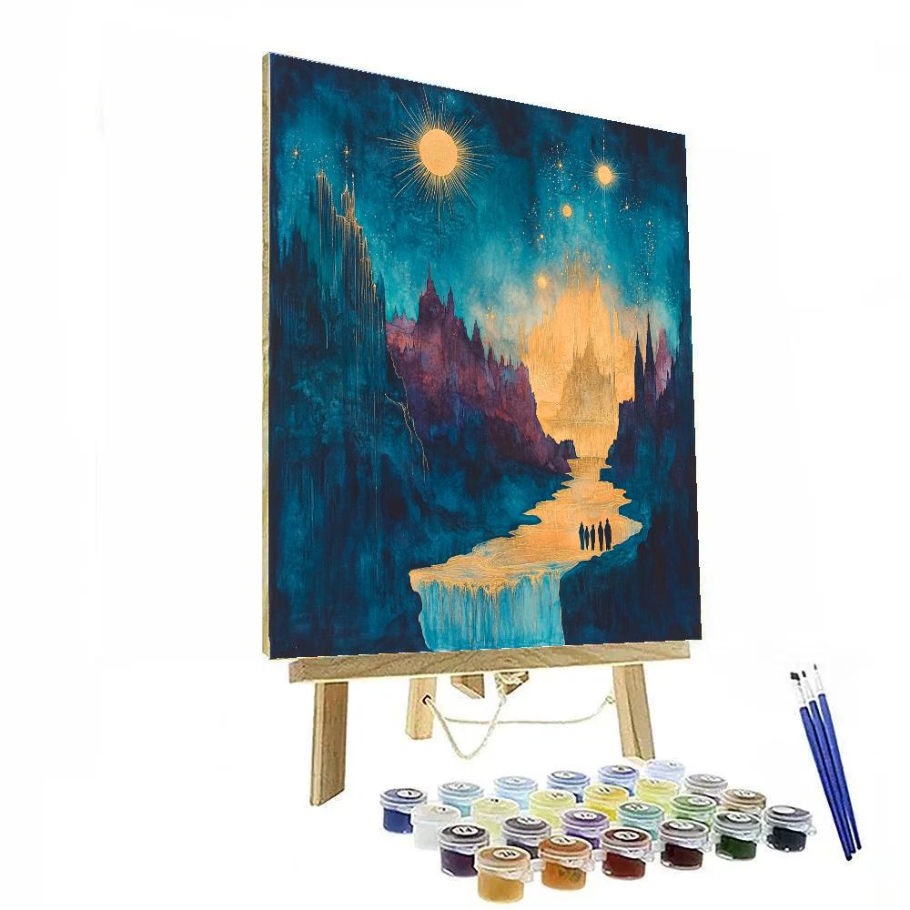 Blake Inspired Visionary Landscape paint by color