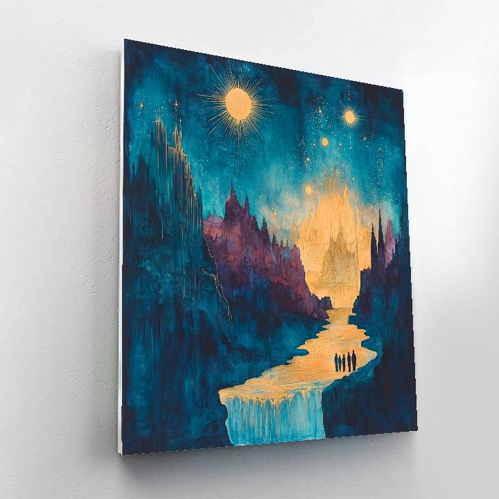 Blake Inspired Visionary Landscape paint by color
