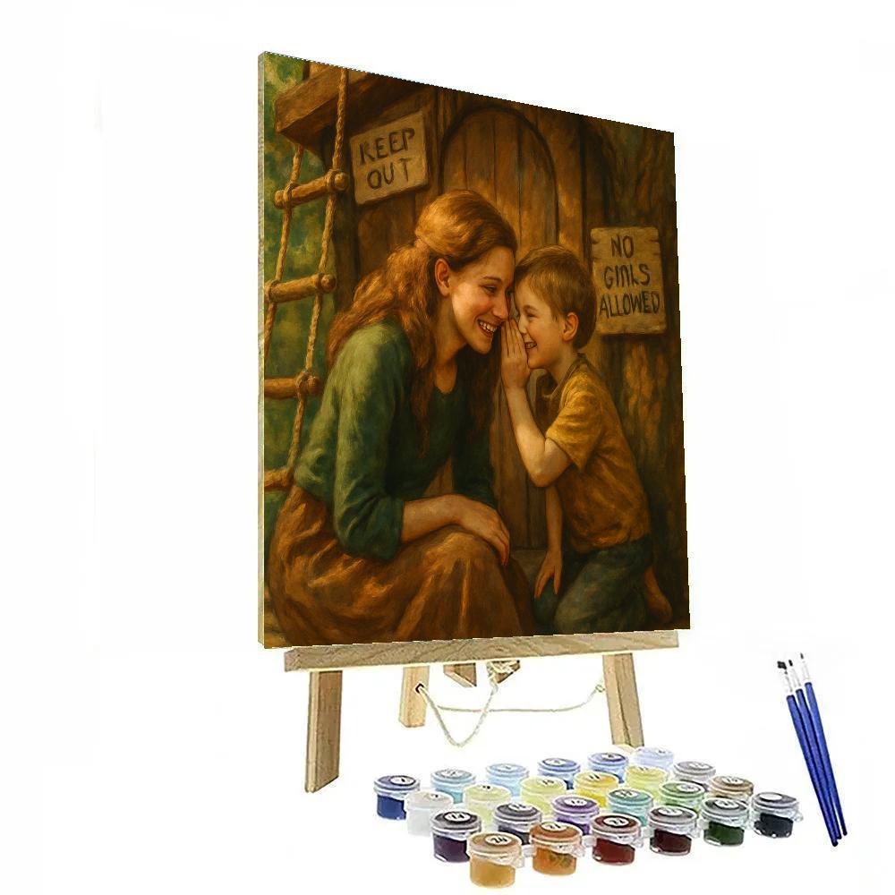 Treehouse Whisper Council painting number kit