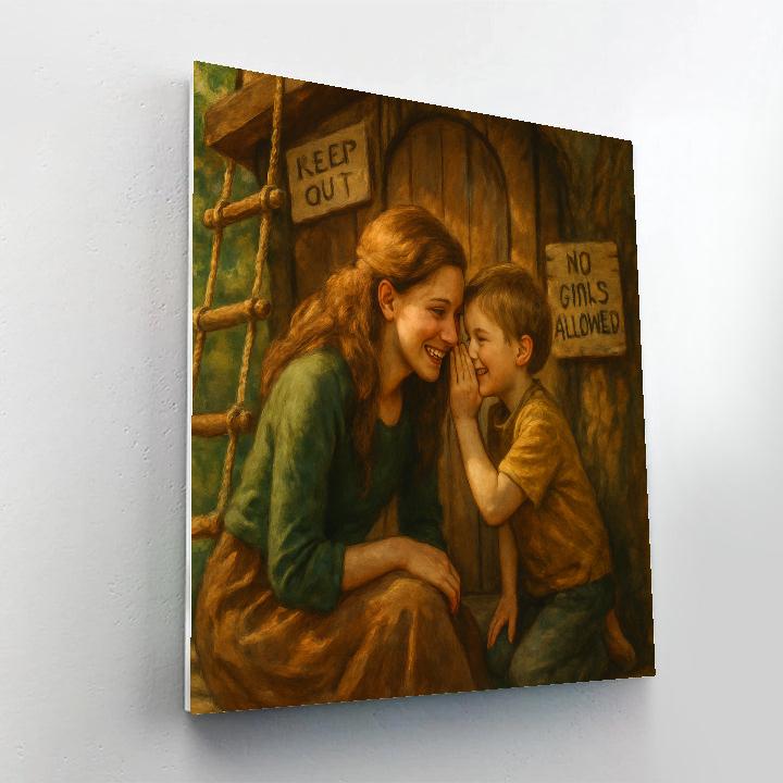 Treehouse Whisper Council painting number kit