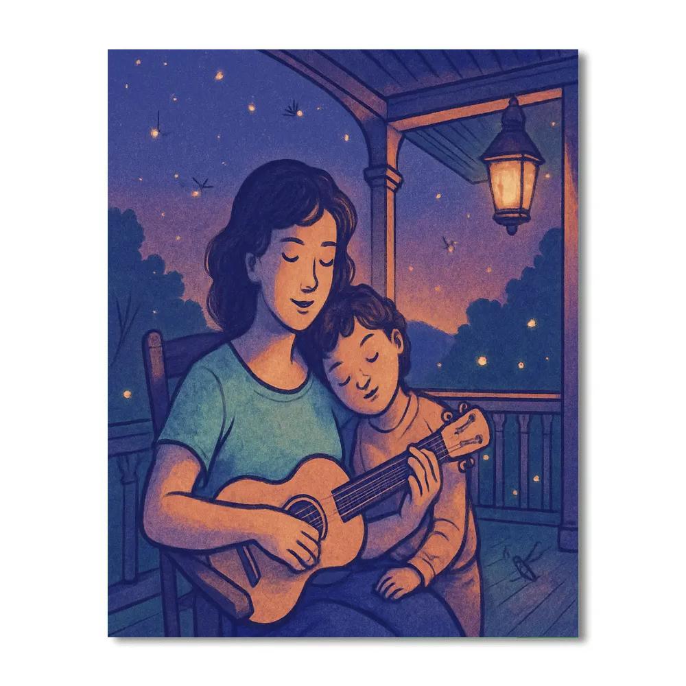 Bedtime Song On The Porch paint by color