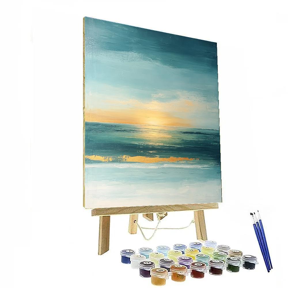 Rothko Inspired Ocean Horizon Number painting
