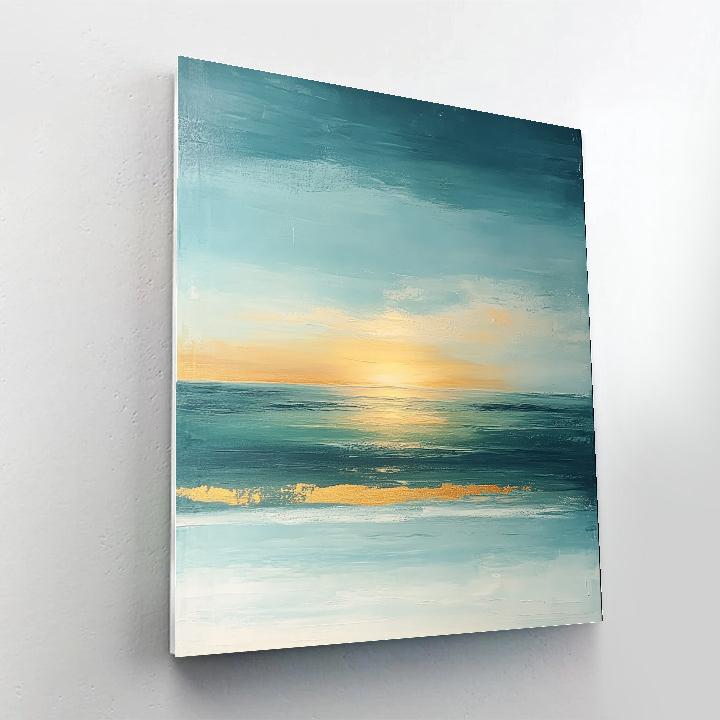 Rothko Inspired Ocean Horizon Number painting
