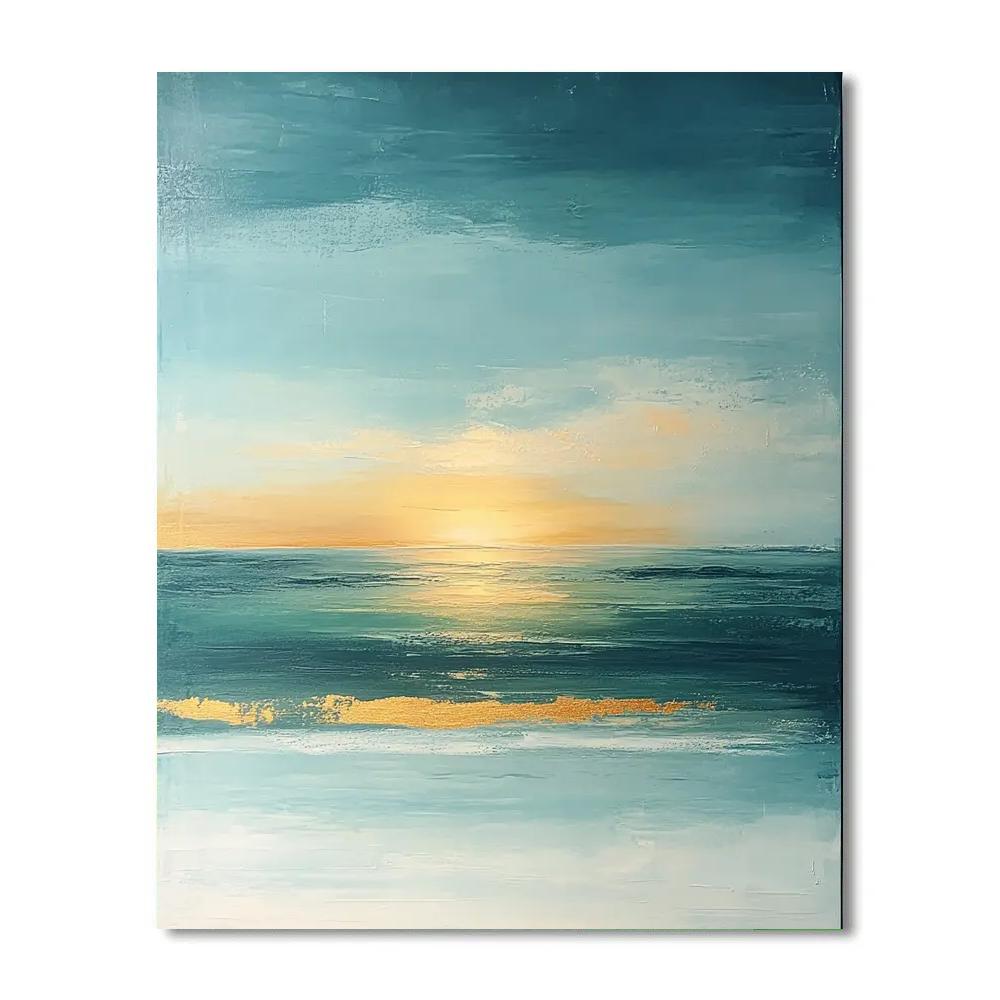 Rothko Inspired Ocean Horizon Number painting