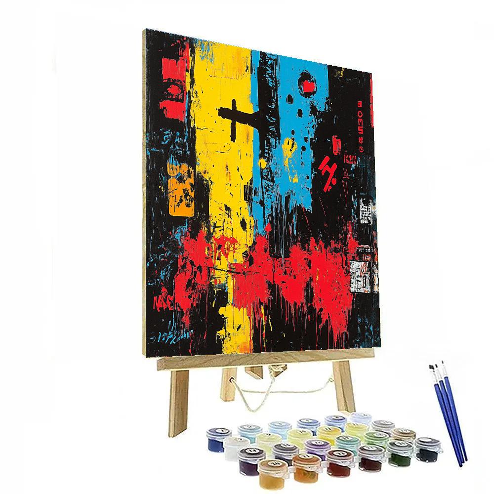 Basquiat Inspired Urban Myth painting number kit