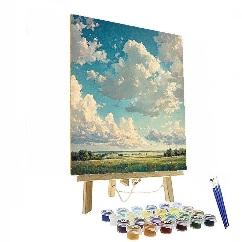 John Constable Inspired Summer Clouds Number painting
