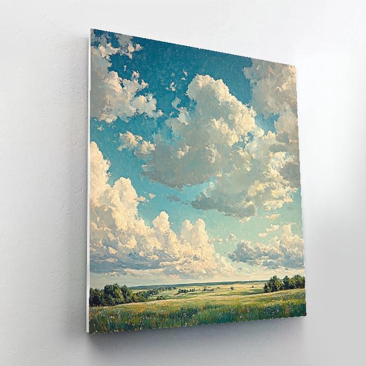 John Constable Inspired Summer Clouds Number painting