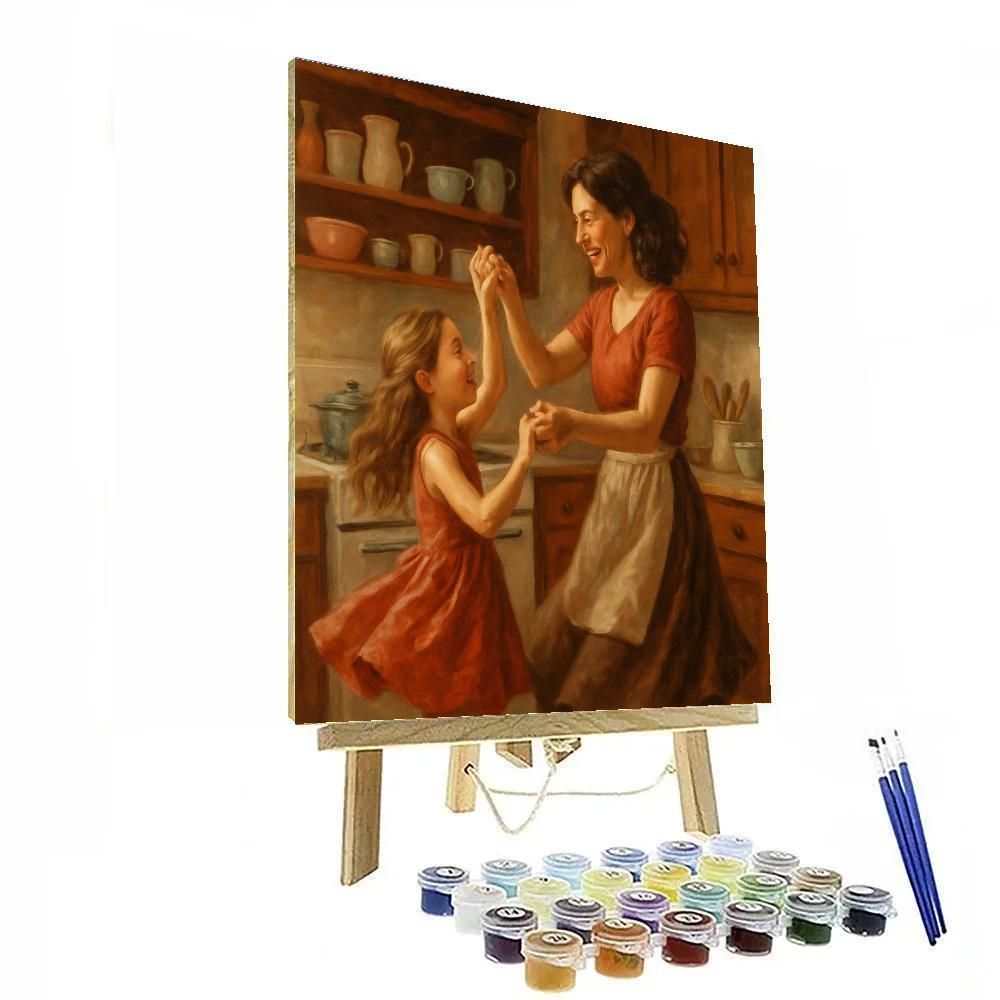 Evening Kitchen Dance DIY paint by numbers