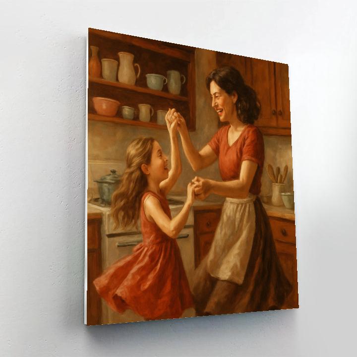 Evening Kitchen Dance DIY paint by numbers