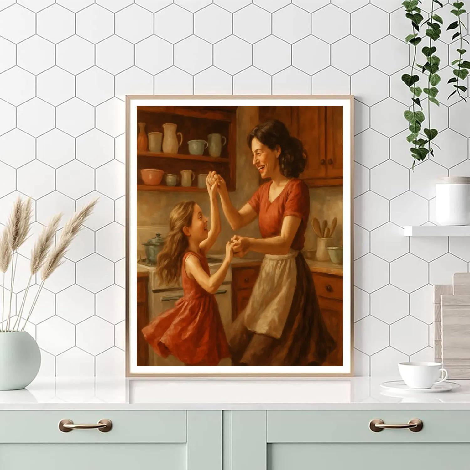 Evening Kitchen Dance DIY paint by numbers