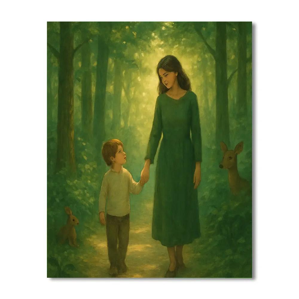 Gentle Forest Walk paint by number