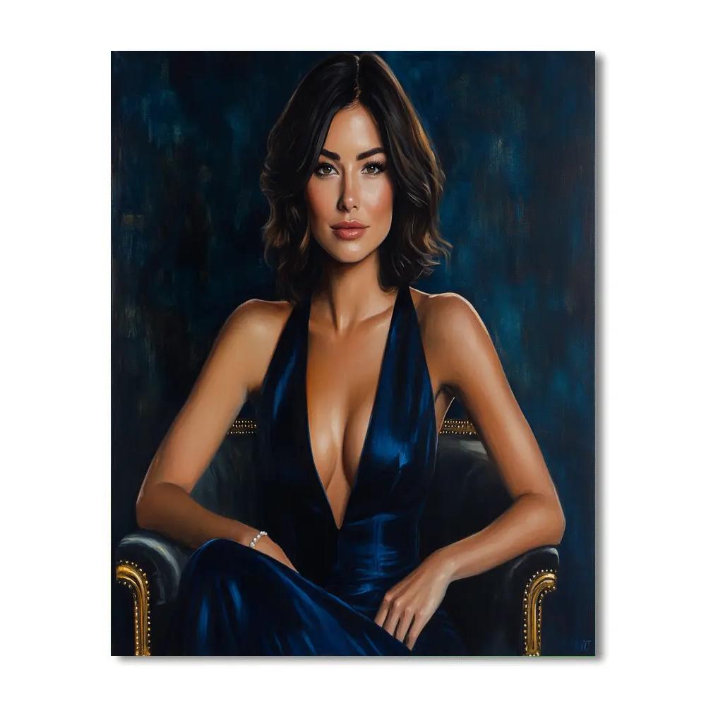 Sargent Inspired Portrait In Evening Dress paint by number