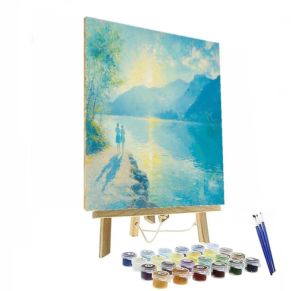 Seurat Inspired Lakeside Morning Numbered painting kits