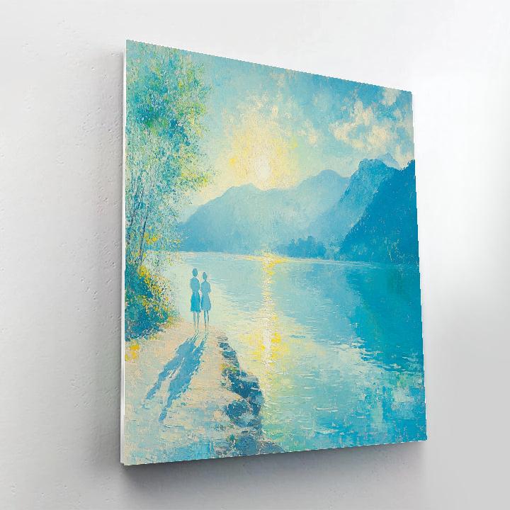 Seurat Inspired Lakeside Morning Numbered painting kits