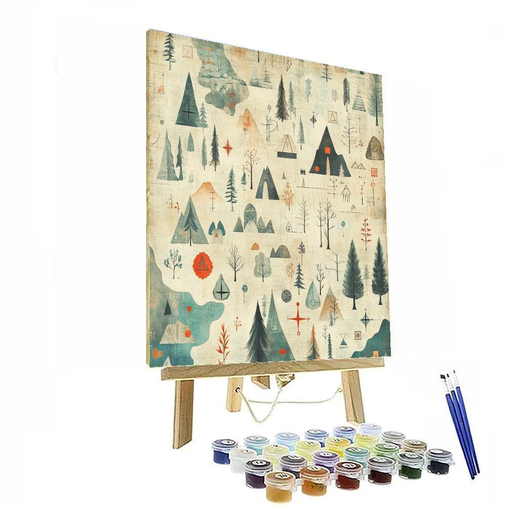 Klee Inspired Dream Map Paint by numbers art