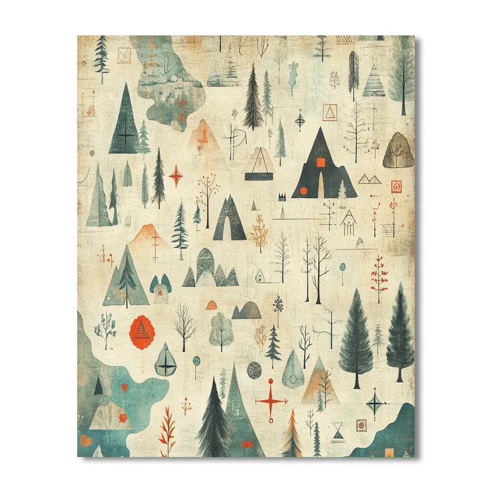 Klee Inspired Dream Map Paint by numbers art