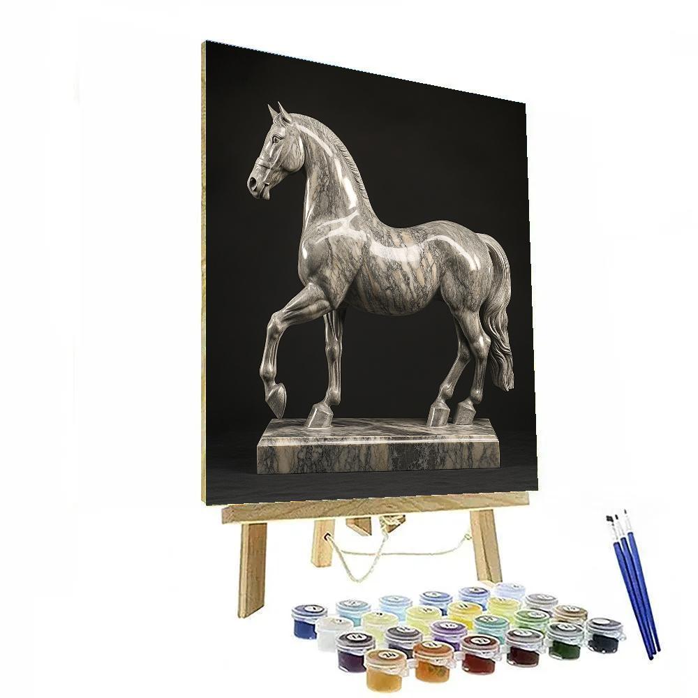 Michelangelo Inspired Marble Horse Paint by numbers kits