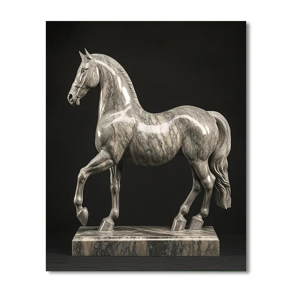 Michelangelo Inspired Marble Horse Paint by numbers kits