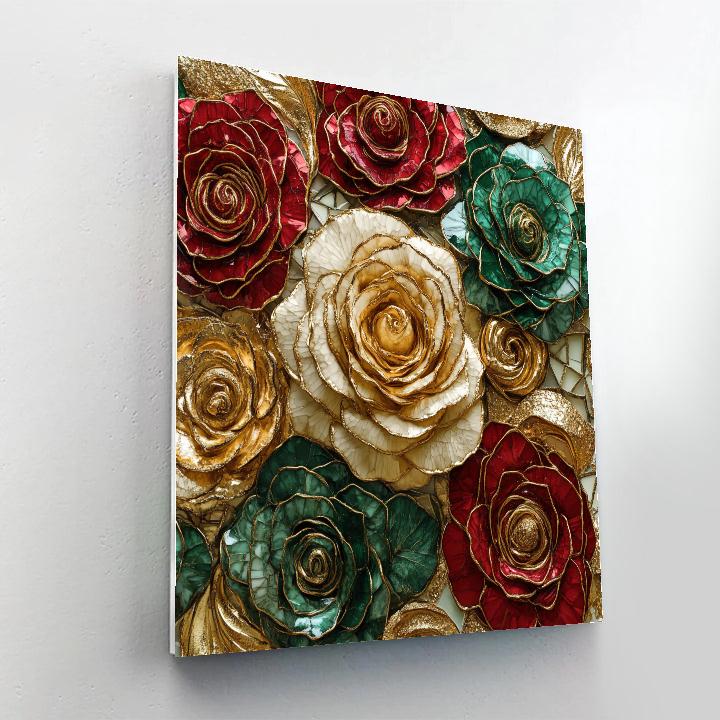 Klimt Inspired Evening Roses Numbered painting kits
