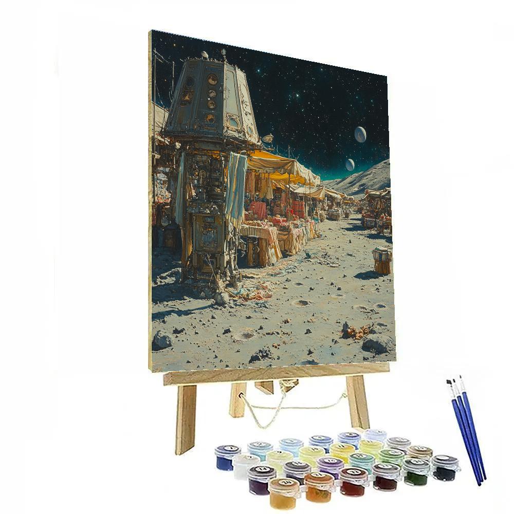 Dali Inspired Lunar Bazaar Numbered painting kits