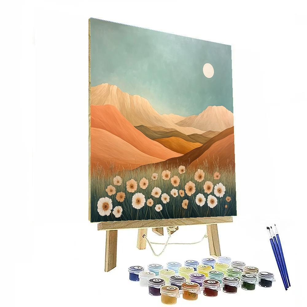 Georgia OKeeffe Inspired Desert Vista paint by color