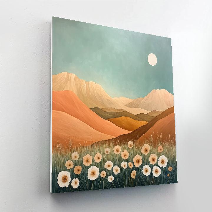 Georgia OKeeffe Inspired Desert Vista paint by color