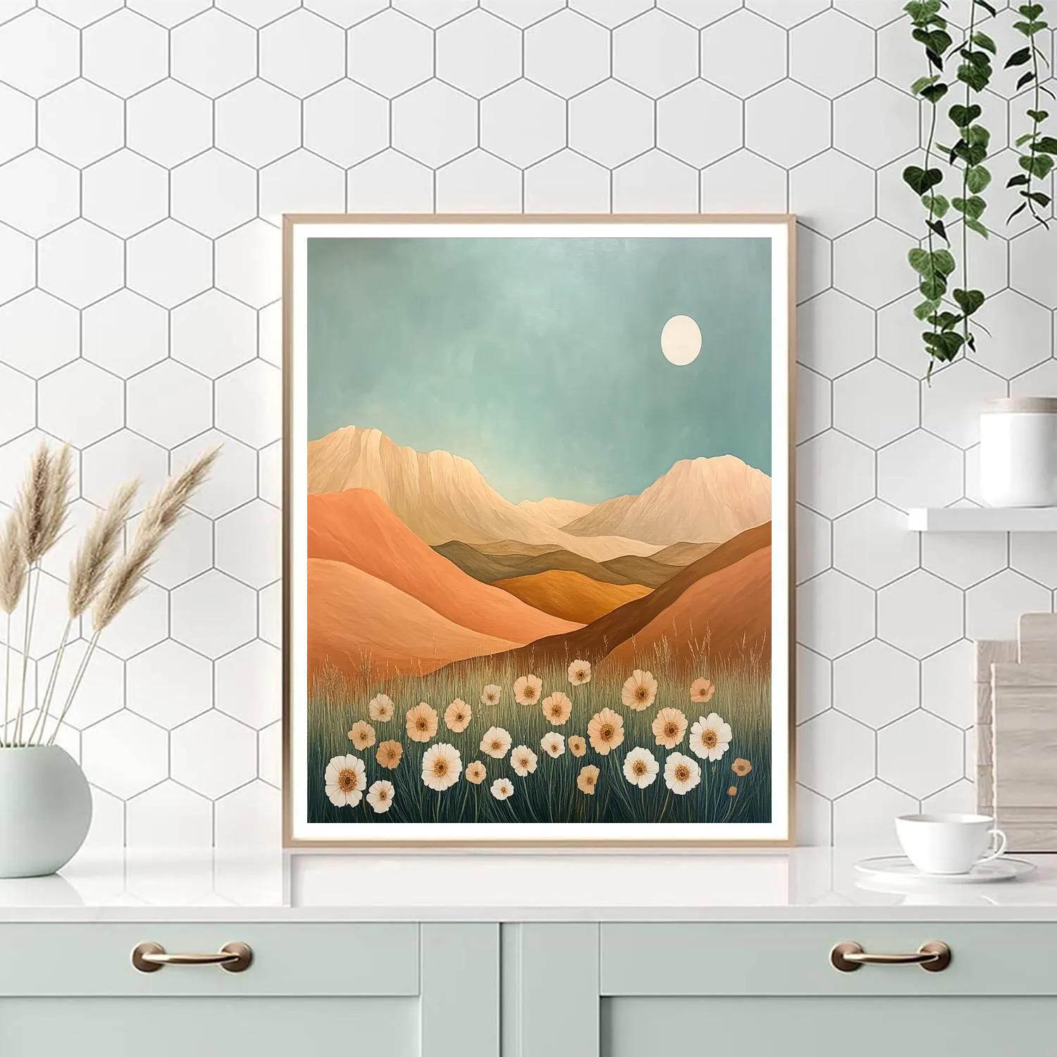 Georgia OKeeffe Inspired Desert Vista paint by color