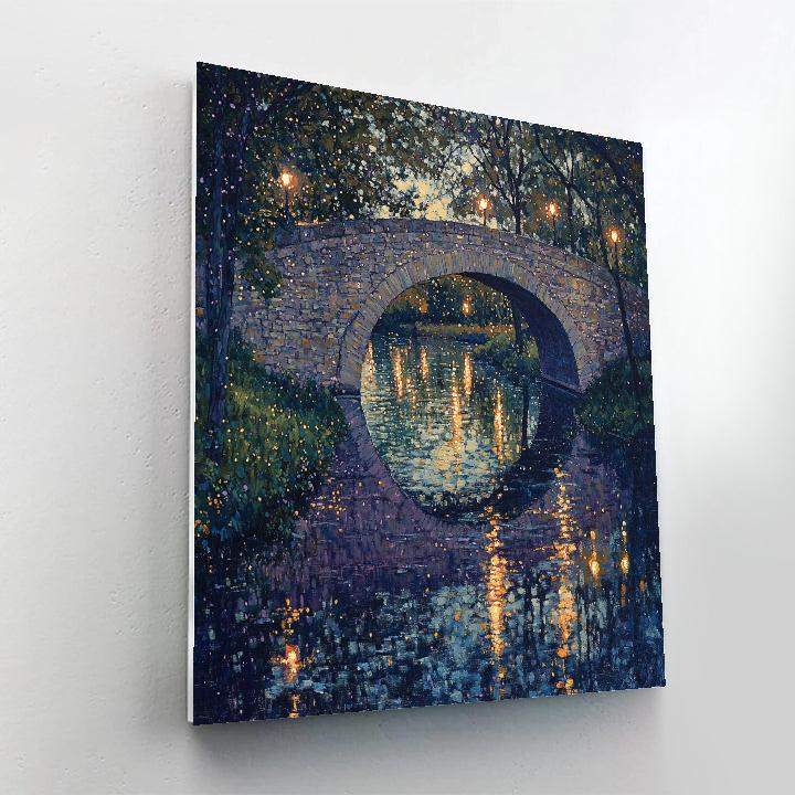 Seurat Inspired Evening Bridge painting number kit