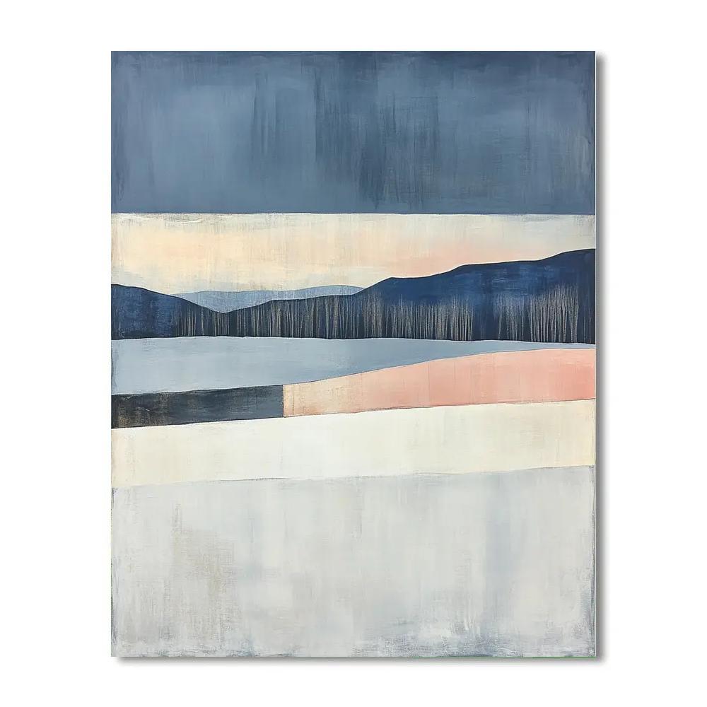 Rothko Inspired Winter Field paint by number