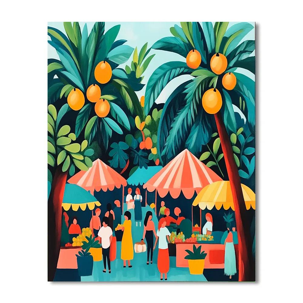 Matisse Inspired Market Stalls Painting by numbers kit