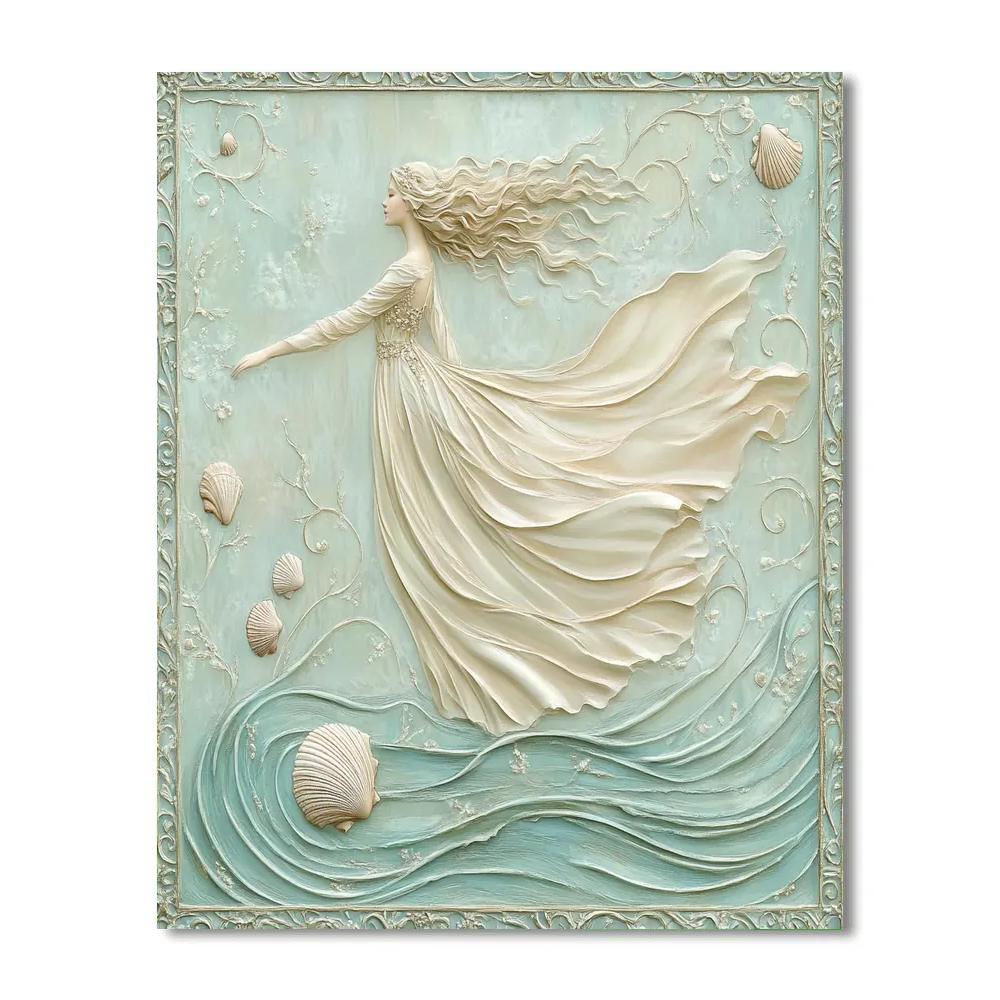 Botticelli Inspired Mermaid Cove Paint by numbers art