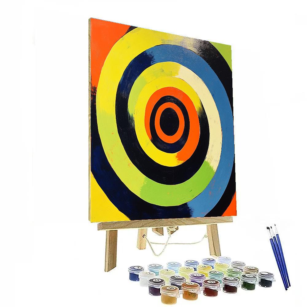 Kandinsky Inspired Bicycle Race Number painting