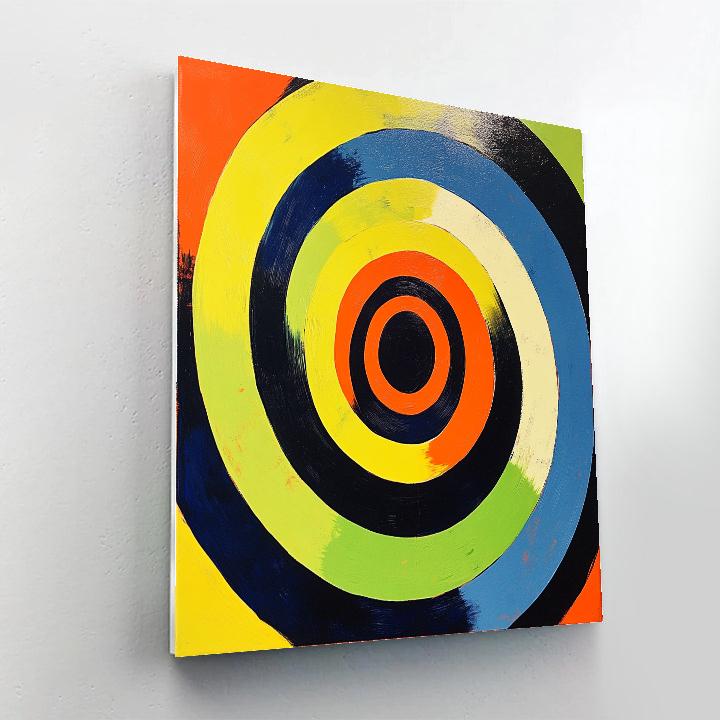 Kandinsky Inspired Bicycle Race Number painting