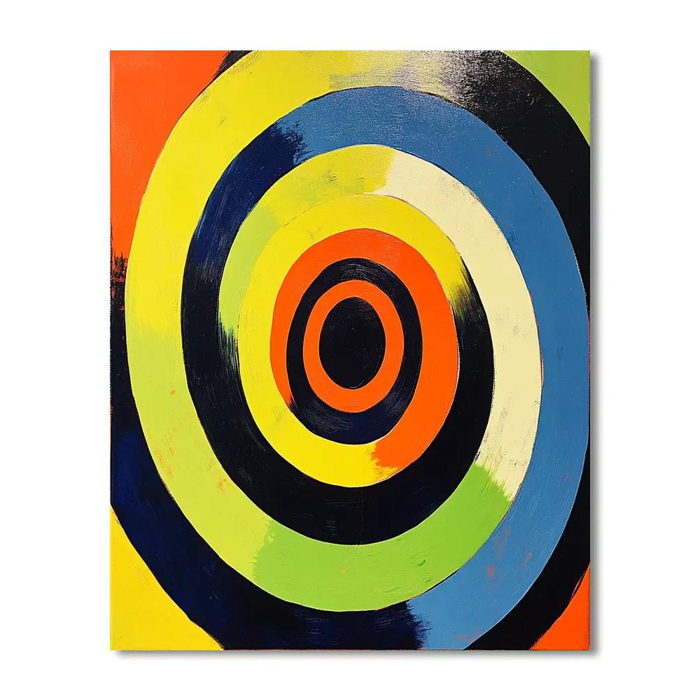 Kandinsky Inspired Bicycle Race Number painting