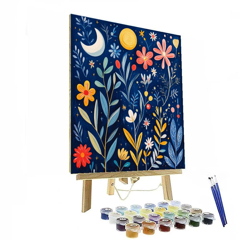 Miró Inspired Night Garden paint by color