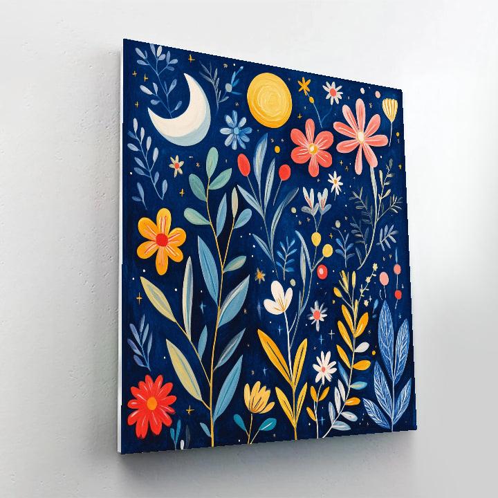 Miró Inspired Night Garden paint by color