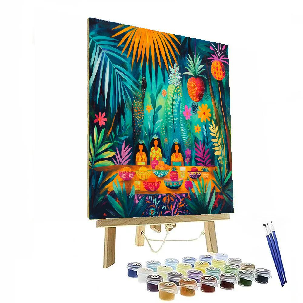 Gauguin Inspired Tropical Banquet paint by number