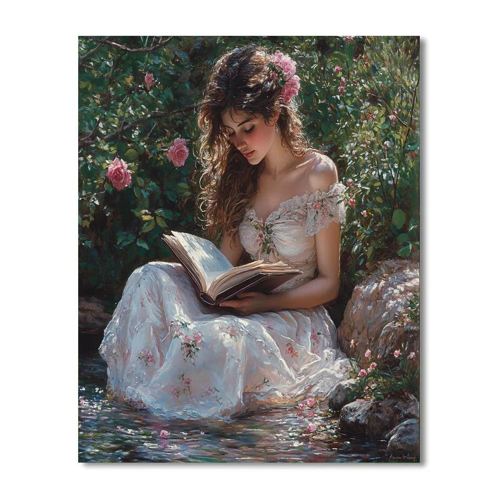 Millais Inspired Brookside Reading Painting by numbers kit
