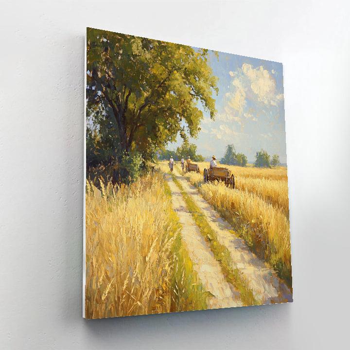 Pissarro Inspired Harvest Path Numbered painting kits