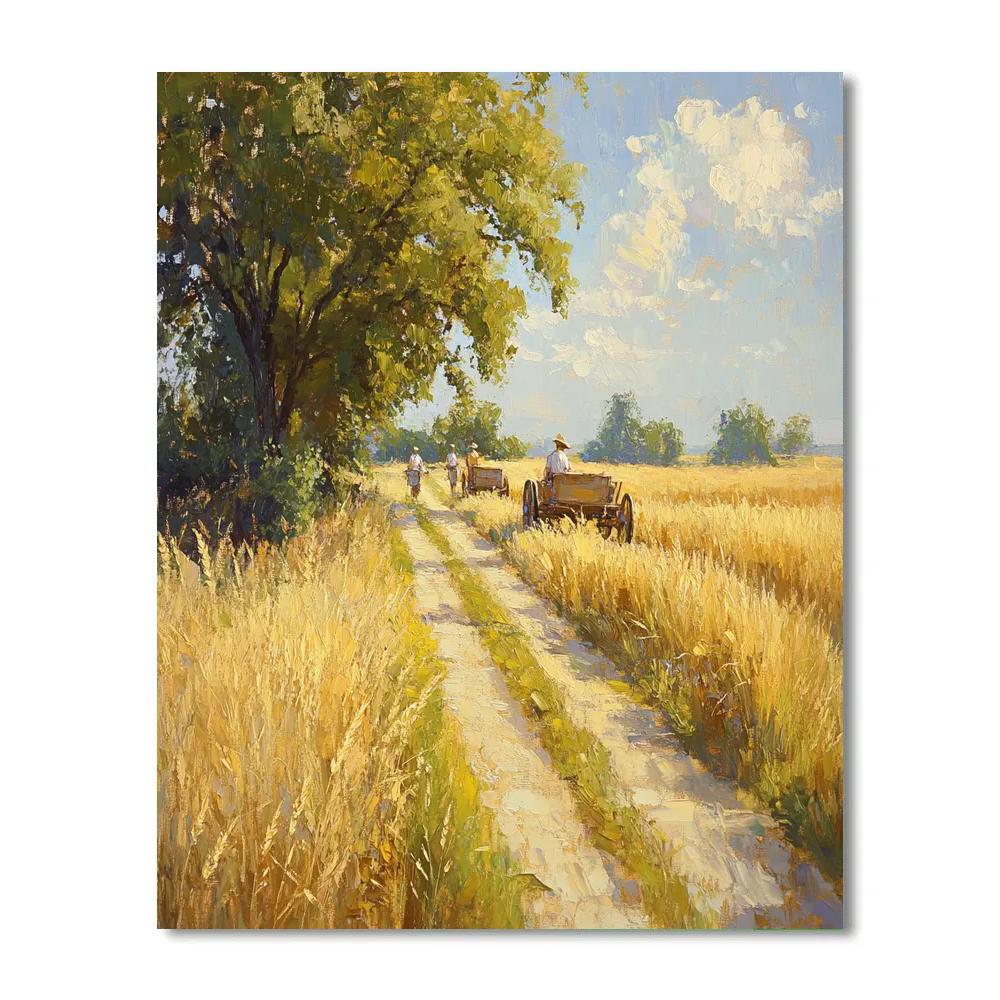 Pissarro Inspired Harvest Path Numbered painting kits