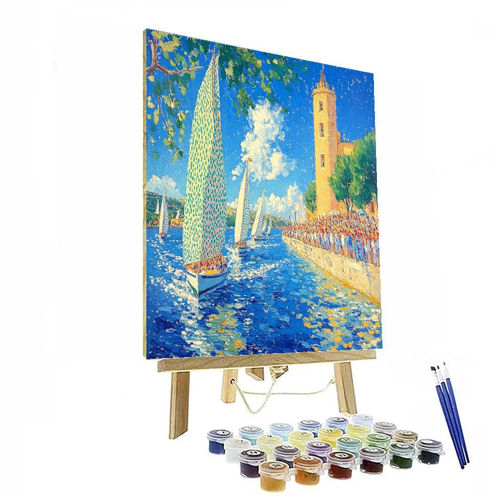Seurat Inspired River Regatta painting number kit