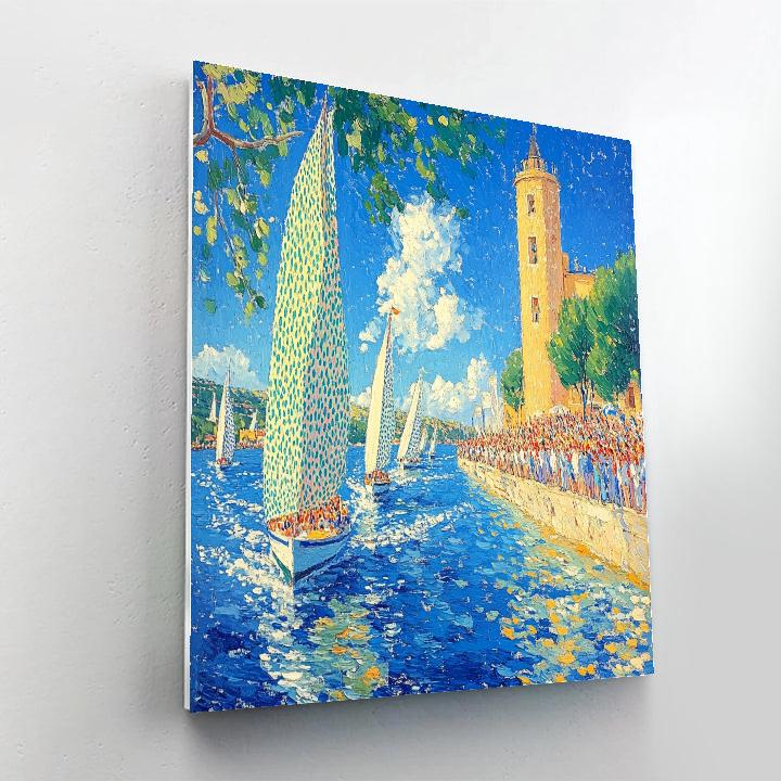 Seurat Inspired River Regatta painting number kit