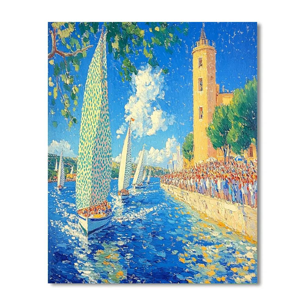 Seurat Inspired River Regatta painting number kit