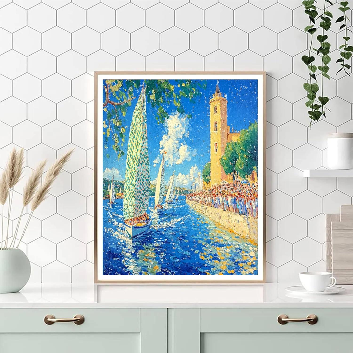 Seurat Inspired River Regatta painting number kit