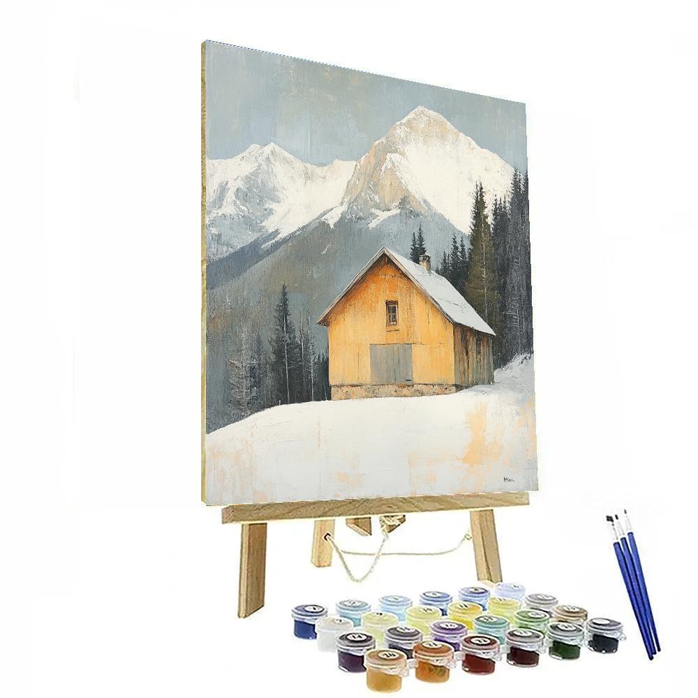 Cézanne Inspired Mountain Cabin Numbered painting kits