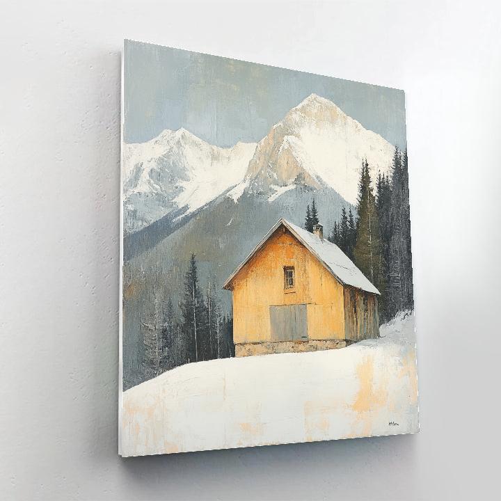 Cézanne Inspired Mountain Cabin Numbered painting kits